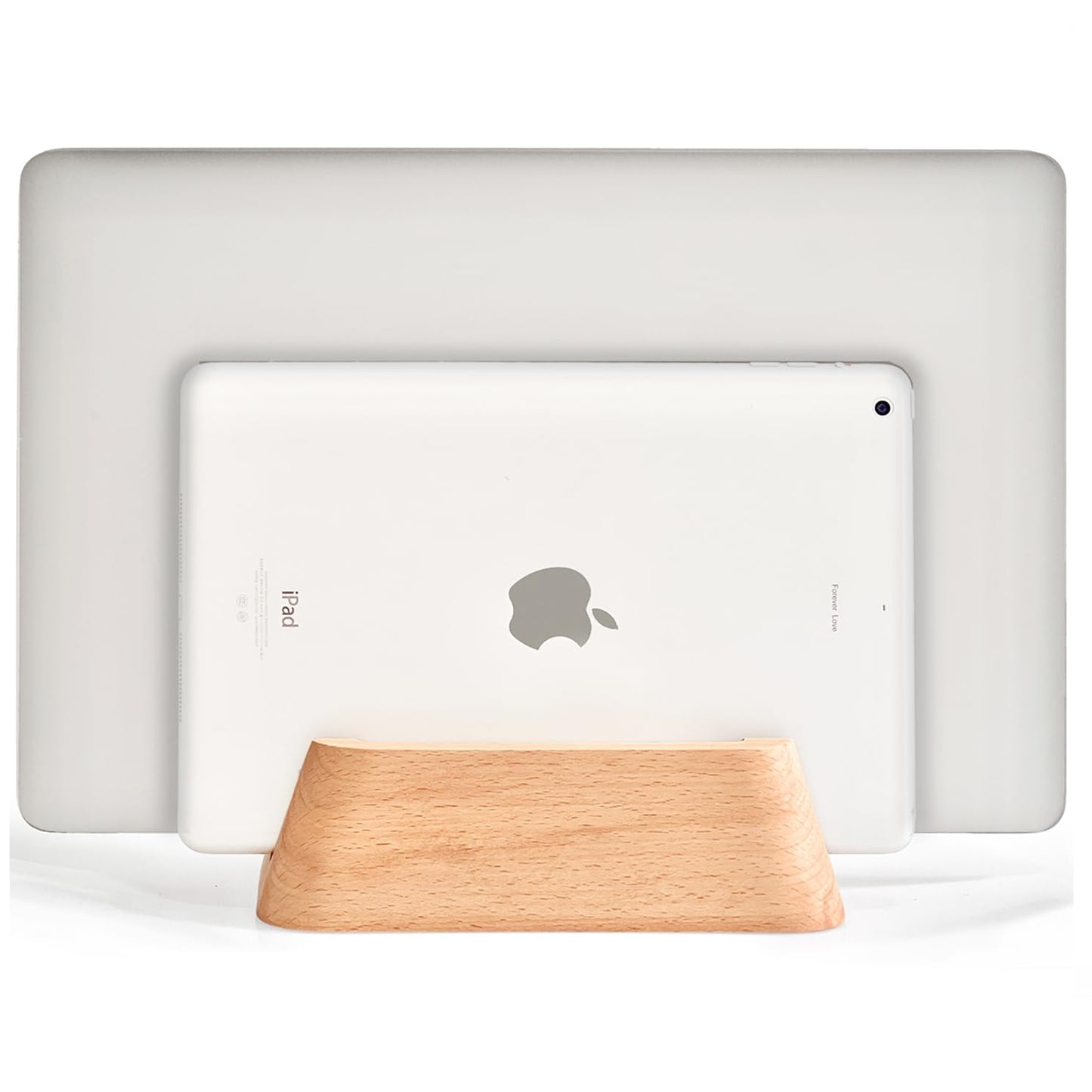 ACODE Wood Vertical Laptop Stand, Laptop Holder for Desk Compatible with MacBook Pro Air Surfaces,Laptops Storage Rack Slot Thickness 0.59" to 0.71"，Vertical Laptop Stand 2 Slots for max 2 Devices