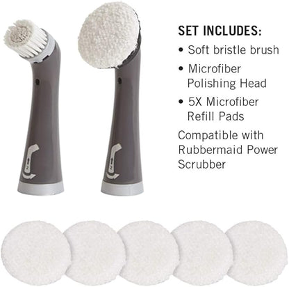 Rubbermaid Reveal Power Scrubber Attachable Soft Bristle & Velcro Head