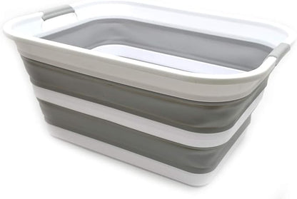 SAMMART 42L Collapsible Plastic Laundry Basket