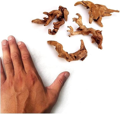 YZHZOM Small Natural Driftwood for Aquarium Styling Carefully Selected Natural Aquarium Decor Driftwood for Reptile Tank Reptile Tank Wood Decor (Driftwood 4-6inch 4pcs)