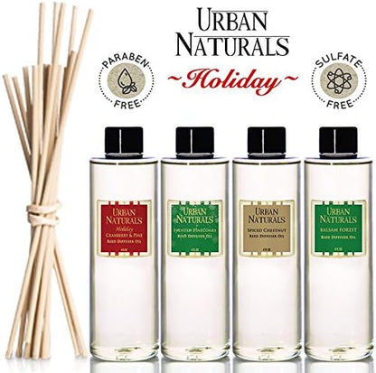 Urban Naturals Holiday Cranberry & Pine Holiday Wreath Reed Diffuser Set with Real Botanicals Idea for the Home. Great Deal!