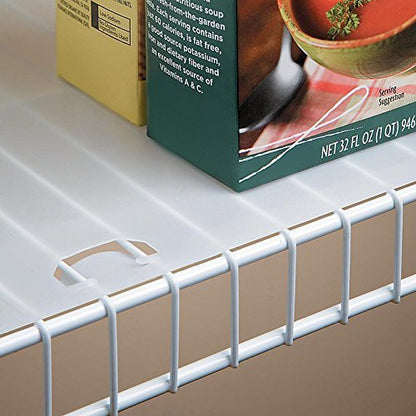 Shelf It Wire Shelf Liner 10' Long Roll Wire Shelf Liner with Locking Tabs to Fit 12" Deep Wire Shelves Made in The USA Prevents Items from Tipping Over or Falling Through Gaps