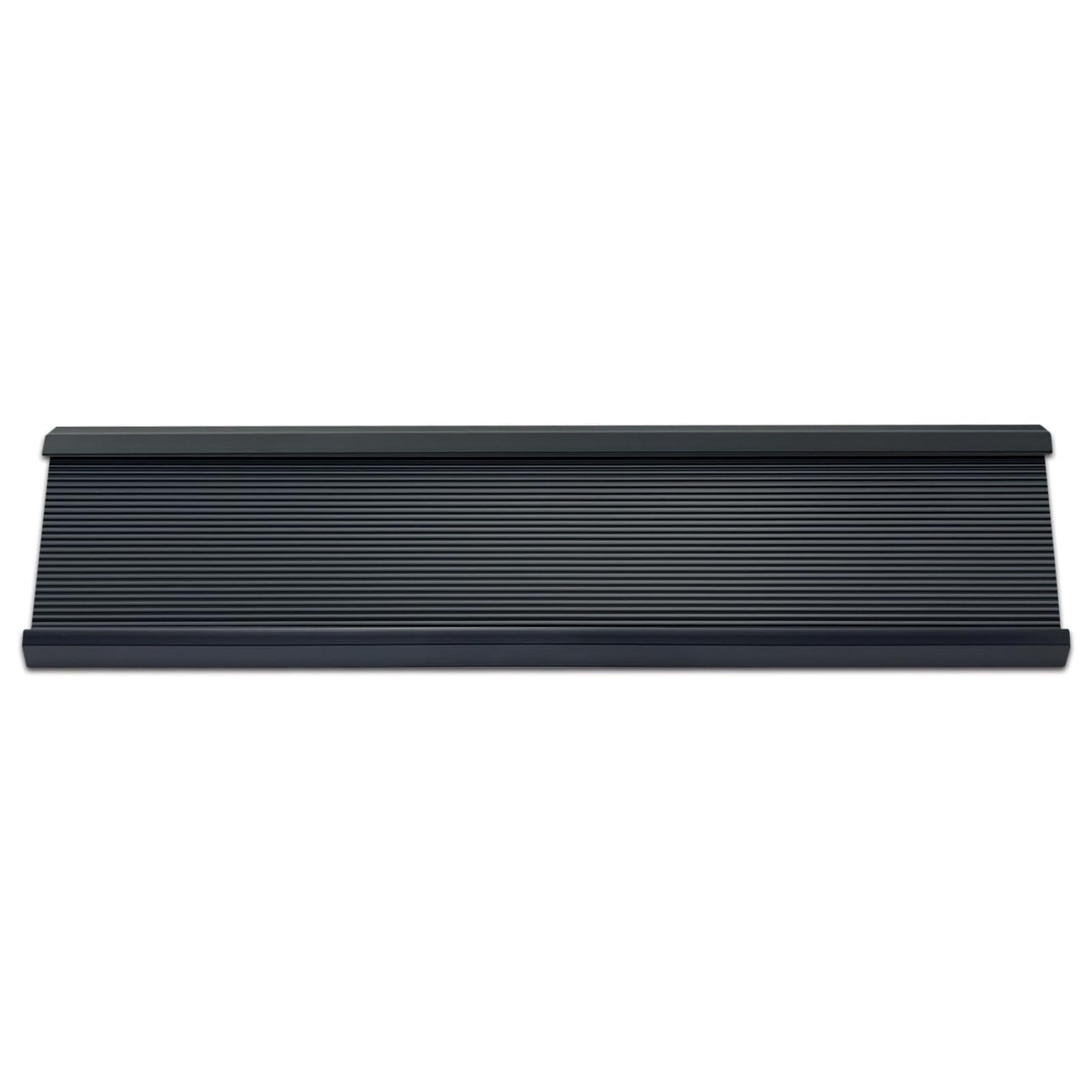 10 Pack 2" x 10" Aluminum Desk Name Plate Holder, Office Name Plate Holder for Desks, Desk Sign Holder for Office Conference, Meeting Room or Other Business Event (Black)