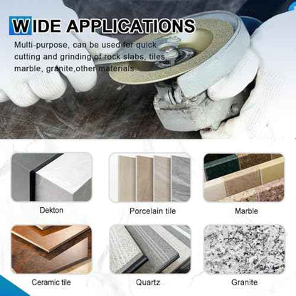 Diamond Grinding Cup Wheel 4-1/2 Inch - 115mm Diamond Cutting Disc for Dekton Porcelain Tile Ceramic Granite Marble Grinding Disc Fits 7/8-5/8 Inch Arbor 2pcs