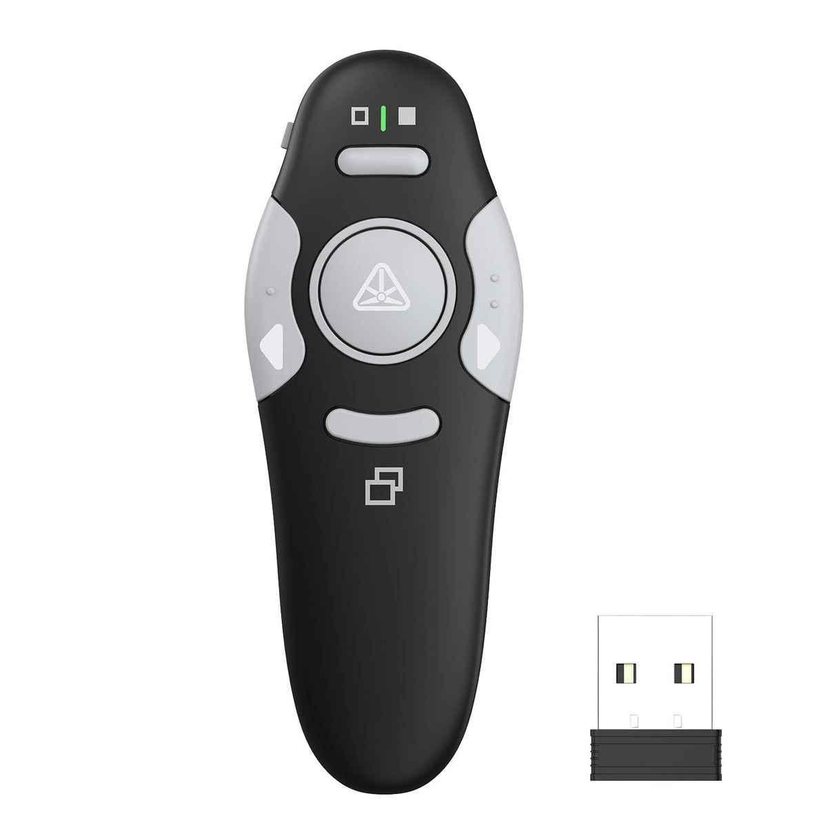 QUI 2 Pack Wireless Presenter PowerPoint Clicker, RF 2.4GHz USB Presentation Clicker for Google Slides, Keynote, Mac, Windows