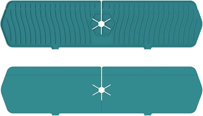 Kitchen Faucet Sink Splash Guard, Sink Draining Pad Behind Faucet, Rubber