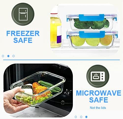30 Pieces Glass Food Storage Containers, Meal Prep Set
