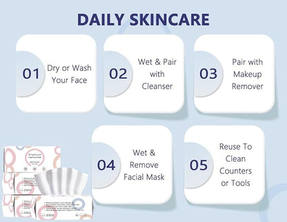Disposable Face Towels, Biodegradable Dry Wipes