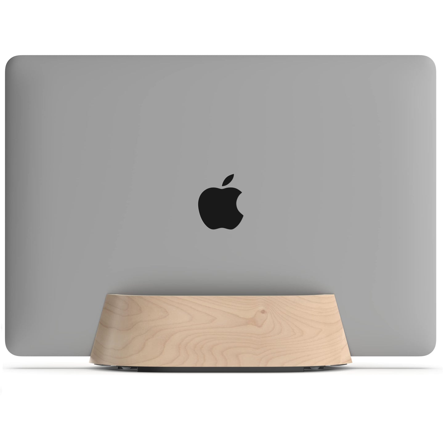 HumanCentric Vertical Laptop Stand in Maple Wood, Upright Adjustable Holder and Dock, Laptop Vertical Stand Fits MacBook Pro and Other Laptops .5" to 1.5", Clamshell Compatible