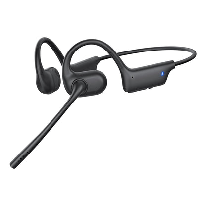 CXK Open Ear Headphones with Mic, 23g Lightweight, Bluetooth 5.4 Headset, Dual Noise Canceling Mic for Clear Calls & Mute Button, 12H Playtime Air Conduction Headphones for Call, Meeting, Driving
