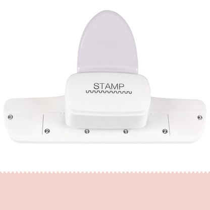 Stamp Puncher - Adjustable Postage Stamp Border Punch Stamp Shaped Paper Punch for Scrapbooking, DIY Greeting Cards, Journaling, and Paper Crafts (Mauve)