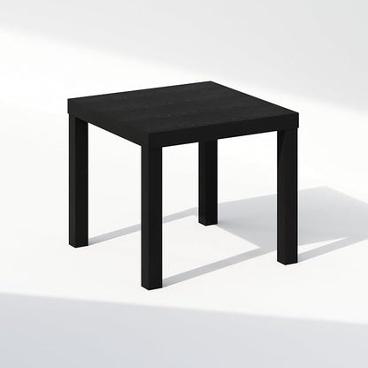 Furinno Classic Coffee Table, Square Modern Center Table with Triple Thick Tabletop, Simple Side Table with 4 Legs, for Living Room, Bedroom, Home Office, Black