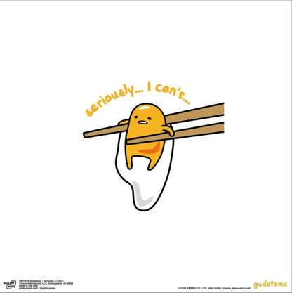Trends International Gallery Pops Gudetama - Seriously...I Can't Canvas Wall Art, Unframed Version, 12" x 12" Gallery Pops Canvas Wall Art