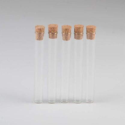 TAI DIAN Mini 4ml Small Glass Vials Jars Test Tube With Cork Stopper Empty Glass Transparent Mason Jars Bottles 100pcs(10x75mm-shiguan)