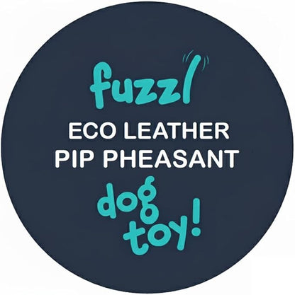 Fuzzl Eco Leather Pip Pheasant Toy Natural and Tough Dog Toys - Long Lasting Chew Toys for Aggressive Chewers - Strong Dog Toy for Dogs and Puppy