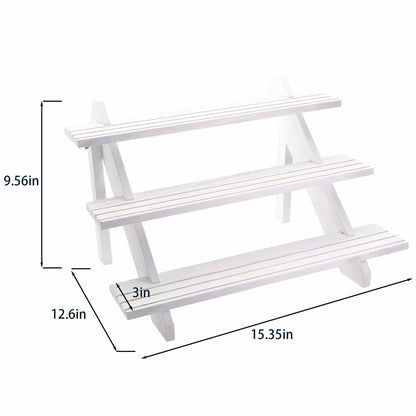 Display Riser, Earring Display Stands, Organizer for Vendor white(3tier)
