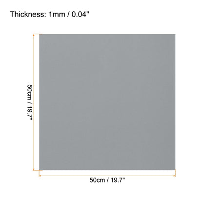 Rebower 5Pcs Foam Sheets Crafts Foam Arts Paper 20 x 20 x 1/32 Inch [for Crafts Project, Scrapbooking, DIY, Party Handicraft, Costumes]-50cm x 50cm x 1mm / Gray
