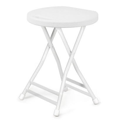 COOZMENT Folding Stool with Handle, Folding Chair,Folding Bar Stool with Non-Slip Feet,Indoor and Outdoor Foldable Stool for Adults(13"×11.5"×18")