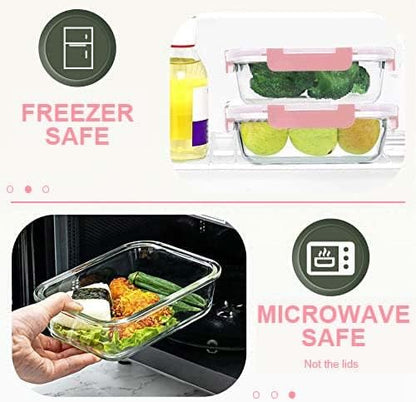 KOMUEE 30 Pieces Glass Food Storage Containers Set, Meal Prep Containers Set