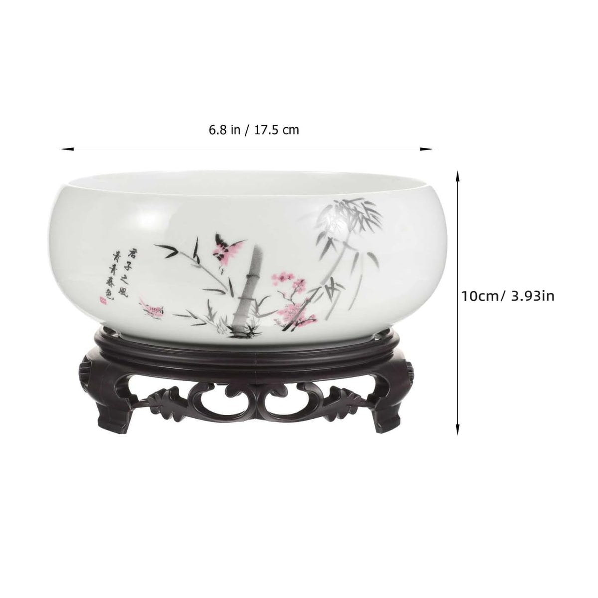 Toddmomy Hydroponic Ceramic Flowerpot Plant Pots Indoor Planters Indoor Ceramic Water Lily Bowl Vase Garden Flower Pot Ceramic Plant Pot Garden Bowl Orchid Pot Betta Fish Money Ceramics