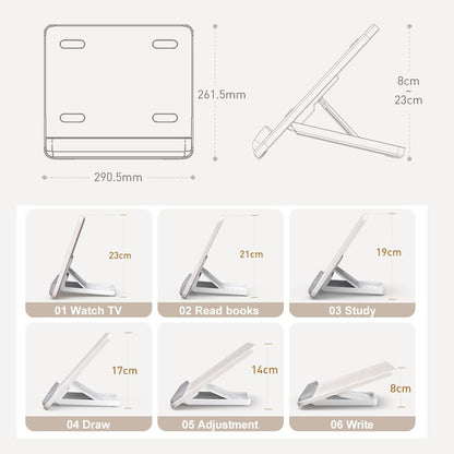 Chapter Seven Tablet Holder Wood Stand,Wooden Laptop Tablet Multi-Function Stand - Adjustable Height Portable Computer Drawing Writing Board Holder, for iPad Pro 12.9/11,Air,Mini and More