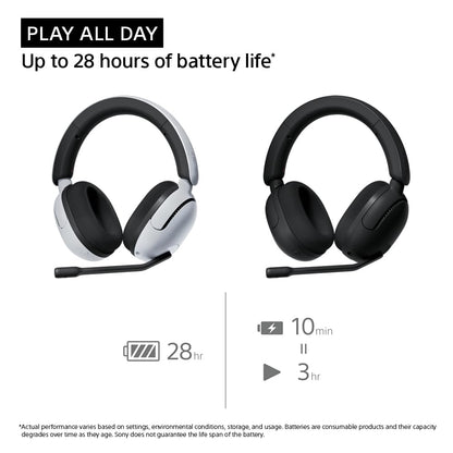 Sony INZONE H5 Wireless Gaming Headset, 360 Spatial Sound, Works with PC, PS5, 28 Hour Battery, 2.4Ghz Wireless and 3.5mm Audio Jack, WH-G500 Black