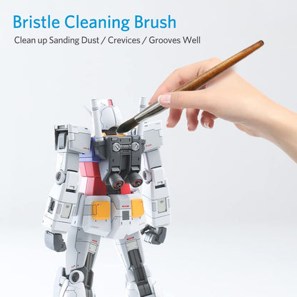 Actekart 3PCS Model Cleaning Brush Kit (Premium Wooden Handle) Soft Figure Duster Brush, Professional Model Dusting Brush for Statues, Collectible Figurine, Hobby Crafts