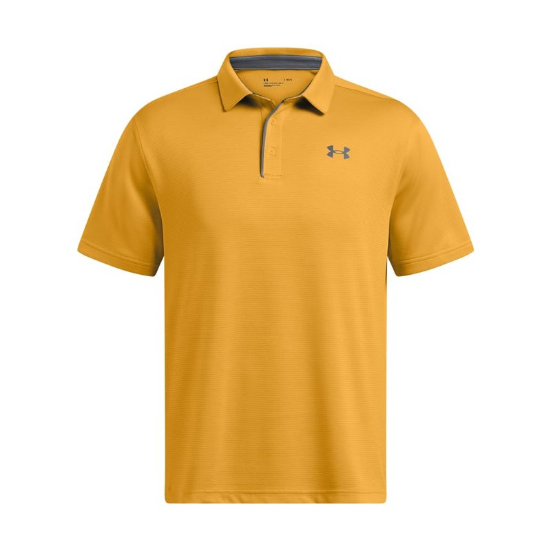 Under Armour Men's Tech Golf Polo, (711) Golden Yellow / / Pitch Gray, Small