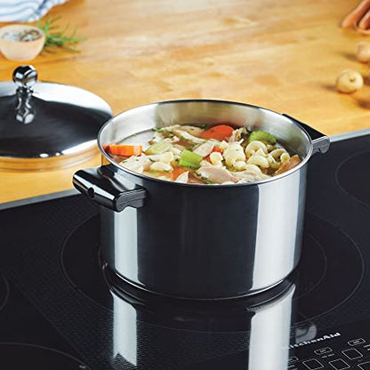 Farberware Classic Stainless Steel Cookware Pots and Pans Set, 15-Piece,50049,Silver