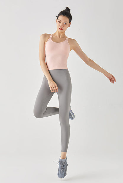 sphinx cat Short Racerback Yoga Tank Tops for Women Ribbed Built in Bra Workout Top Peach XL
