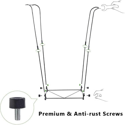 2 Pack Trash Bag Holder, Metal Garbage Bag Holder, 30-45 Gallon Portable Trash