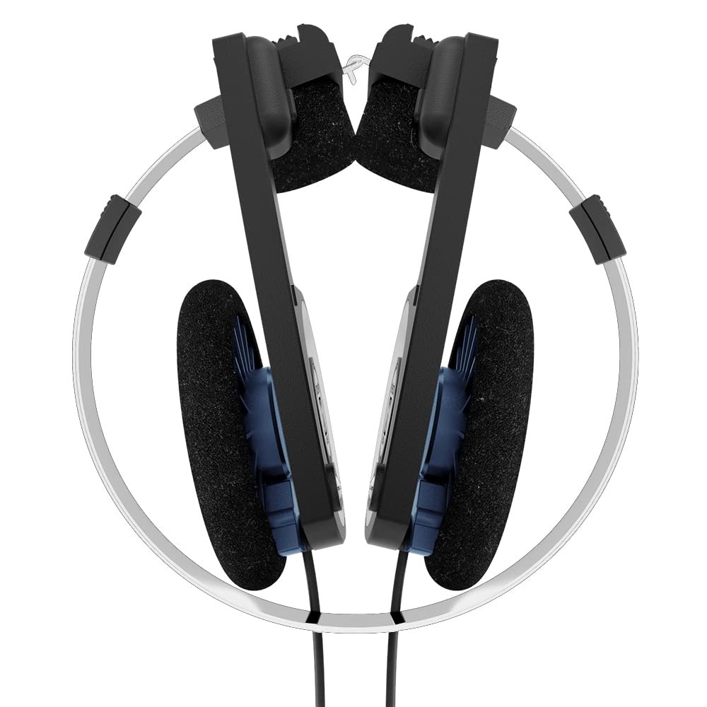 Koss Porta Pro Classic On-Ear Headphones, Retro Style, 3.5mm Wired Plug, Durable, Black/Silver