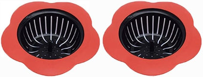 Silicone Kitchen Sink Strainer 2 Pack, Pouring strainers，Drain FilterLarge Wide