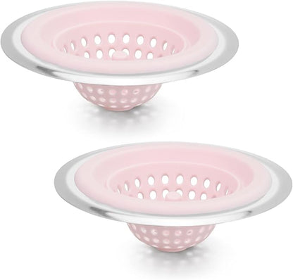 2 PCS Kitchen Stainless Silicone Sink Strainer, 4.5 inch Diameter…