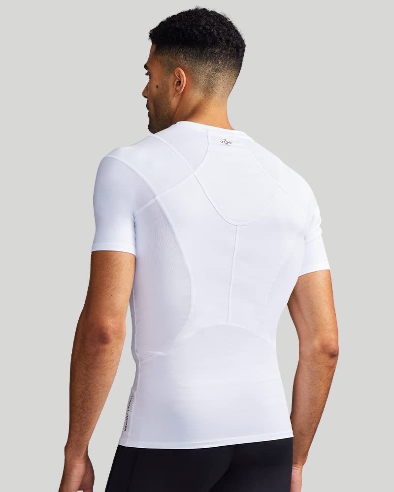 Tommie Copper Shoulder Support Shirt for Men, Posture Corrector Compression Shirt with UPF 50 Sun Protection