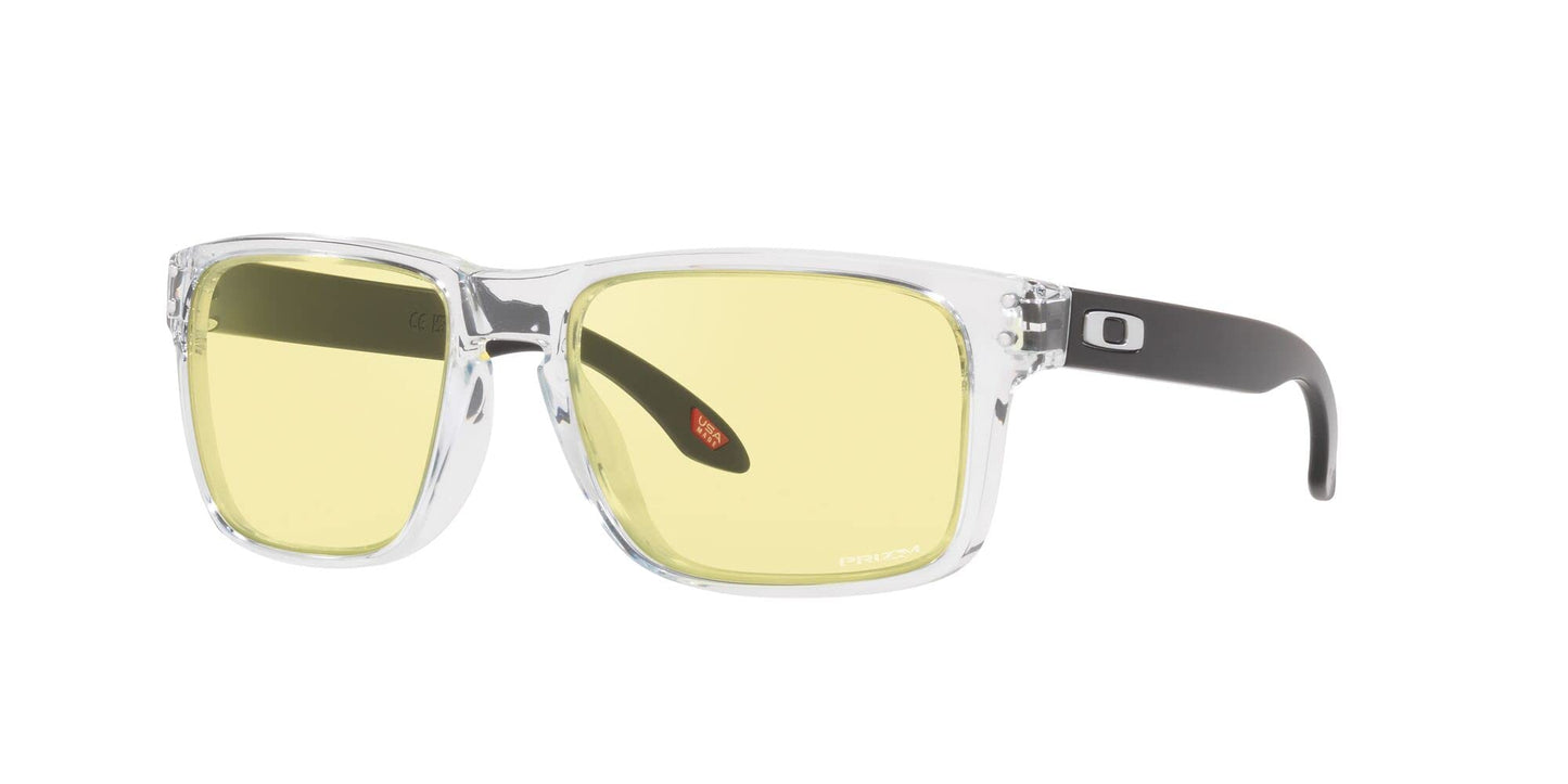 Oakley Men's OO9102 Holbrook Square Sunglasses, Clear/Prizm Gaming, 57 mm