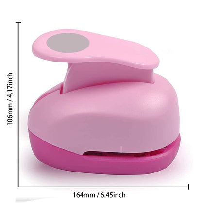 Circle Punch 3 Inch Craft Hole Paper Punch Pink - Extra Large 75mm Circle Hole Round Punchers for Cardstock, Gift Wrapping, Greeting Cards and Scrapbook
