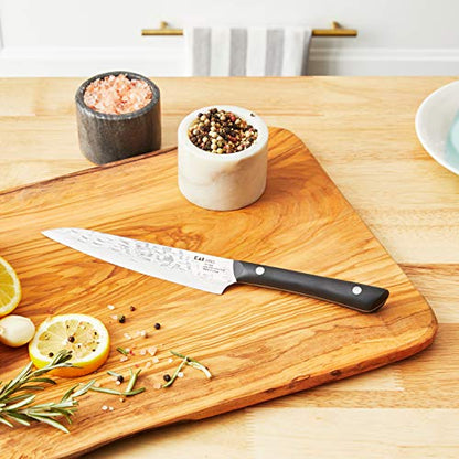 Kai PRO 6" Chef’s Knife, Hand Sharpened Kitchen Knife for Professional and Home Chefs, Japanese AUS6M Stainless Steel Blade, Full-Tang POM Handle, NSF Certified