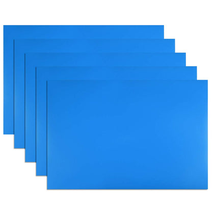 uxcell 5 Pcs Dry Erase Magnetic Strip 11.7" x 8" Magnetical Sheet Labels Stickers Writable Blue for Whiteboards Refrigerator and Crafts