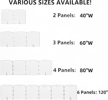 Clear Acrylic Dog Gate for Indoor Use – 4 Panel Pet Gate for Doorways, No Drilling, Foldable Dog Barrier,Foldable Doggy Cat Fence with Support Feet for Home, Stairs, and Puppy Playpen