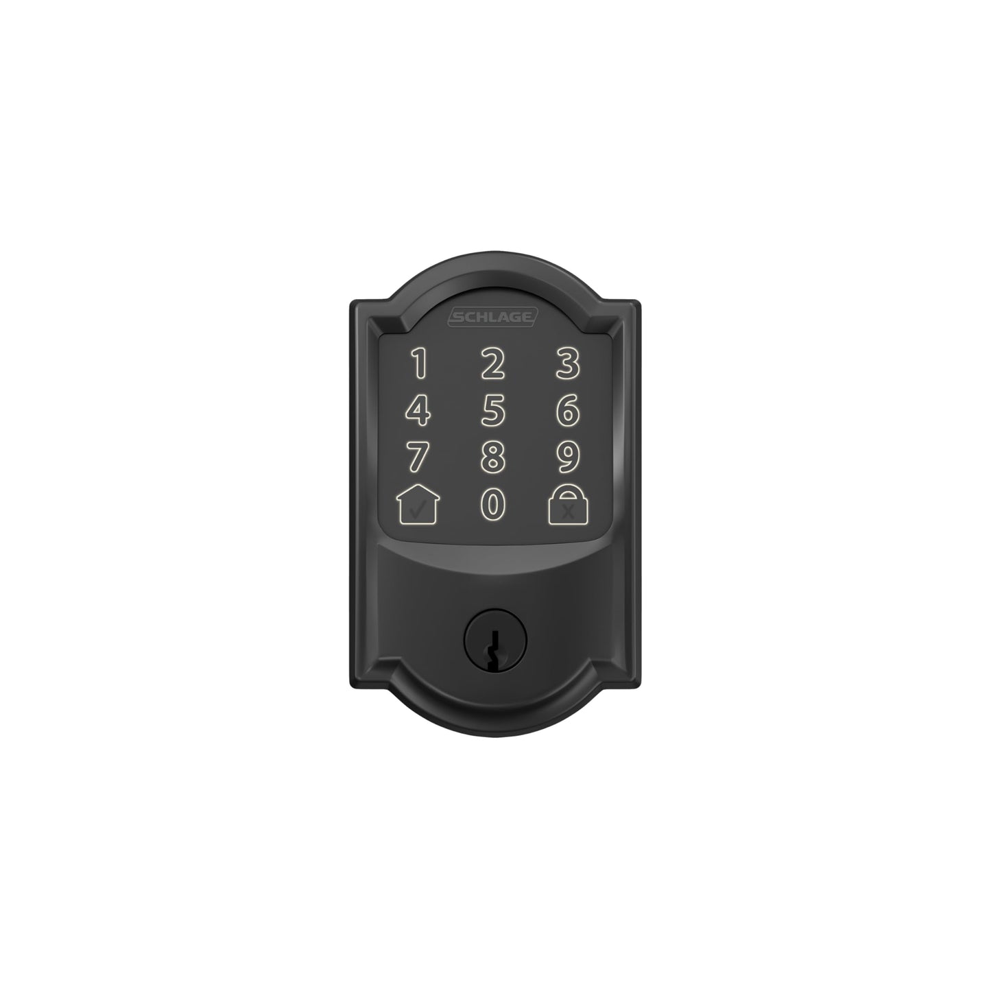 Schlage Encode Smart WiFi Deadbolt Lock for Front Door - Keyless Entry with App or Touchscreen - Works with Alexa, Hey Google, & Airbnb - Create Codes for Guests - Matte Black