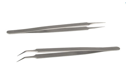 Tweezers, 5 Pcs Precision Tweezers Set, Anti-Static Stainless Steel Long Tweezers Kit for Electronics, Laboratory Work, Jewelry-Making, Craft, Soldering, Hobby, Watches, Car Machines Repair Etc