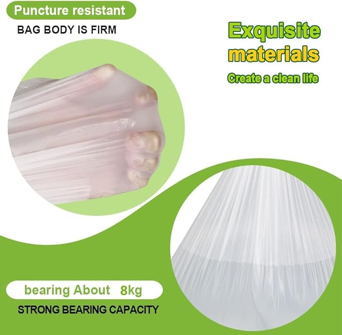 SWIHELP Medium Garbage Bags 8 Gallon /30 Liter Trash Bags Wastebasket Bin