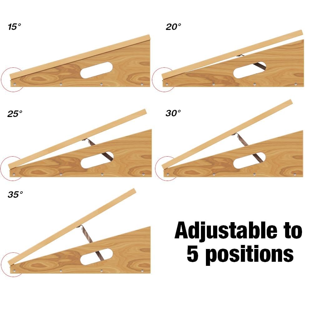 Professional Wooden Slant Board, Adjustable Incline Board and Calf Stretcher, Slant Board for Calf Stretching, Balance Stretch Board