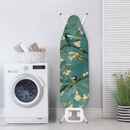 Almond Blossom Sparrow Steam Ironing Board Replacement Cover Retro Watercolor