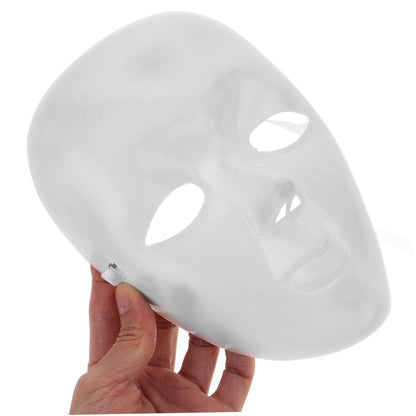 TOYANDONA 6 pcs DIY Blank Full Face Masks for Painting Sturdy Plastic Cosplay Props for Masquerade Costume Party and Role Playing Unpainted Craft Masks for Creative Decoration