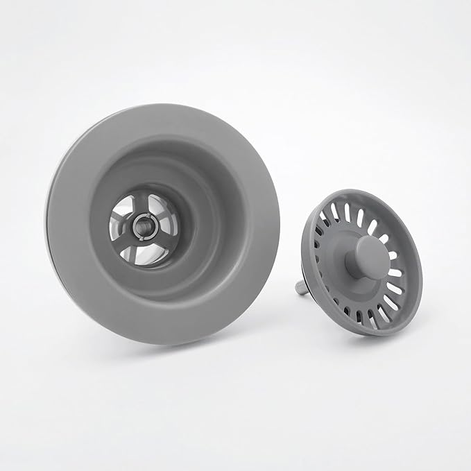 3-1/2 Inch Polymer Slate Gray Sink Drain Assembly