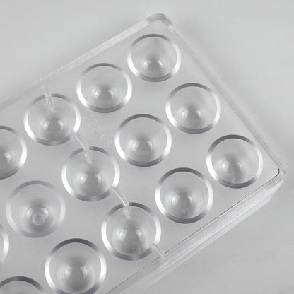 Polycarbonate Small Domed Bullet Shape Chocolate Mold, 21 Cavity (12g Each), Classic Candy Shape for Bonbons, Baking & Pastry Tool