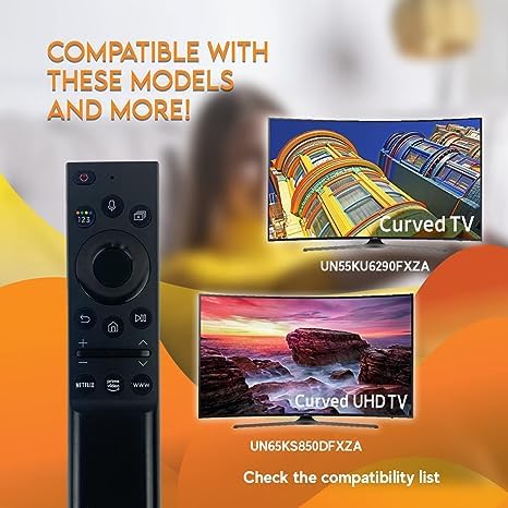 Ceybo Original Solar Voice Remote Control Replacement with YouTube Netflix Shortcut for Samsung Smart TVs, Compatible with Neo QLED 8K, QLED (BN59-01480A)