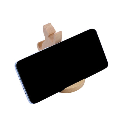 Amamcy Cute Cat Cellphone Stand Holder Wooden Smartphone Desk Holder for All Mobile Phones Animal Phone Stand Desk Ornament
